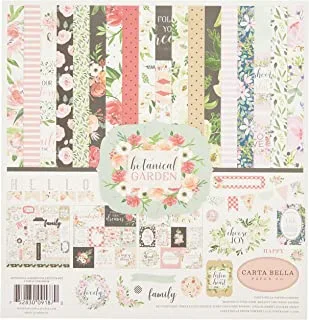 Carta Bella Paper Company Botanical Garden Collection Kit paper, pink, green, black, red, cream