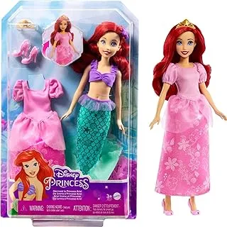 Disney Princess Toys, Ariel 2-in-1 Mermaid to Princess Doll