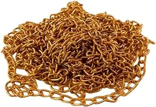 Biella™ Multi Purpose Decorative Twisted Chain BP Twisted Chain Gold Plated, Aluminium Curb Twisted Links Cross Chain (1.5MM -7 Meter)