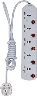 Olsenmark 5-Way Multi-Switch Extension with Universal Socket