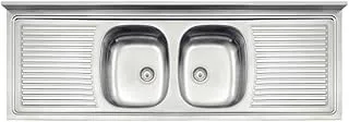 Tramontina Ribon 180x55cm 2C 34 Stainless Steel Lay-on Sink with Drainer