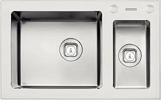 Tramontina Tempered Glass + Stainless Steek Vitra Inset Kitchen Sink 71x44 cm AISI 304 | Design Collection