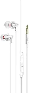 Hoco M90 Small - Delight Universal Wire-Controlled Earphones With Microphone, Plug: 3.5mm, Length: 1.2m, Speaker: 10mm, Compabitle iPhone Samsung Xiaomi OnePlus Oppo Light, Silver