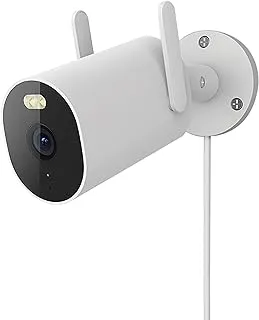 Xiaomi Outdoor Camera AW300 أمان خارجي مقاوم للعوامل الجوية ، Ultra-HD 2K | IP66 | داخلي / خارجي | مكالمات صوتية ثنائية الاتجاه | كشف الحركة | يعمل مع قاعدة أليكسا وجوجل هوم القابلة للفصل