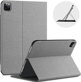 X-level Compatible with iPad Air 4 Case 2020 Slim Lightweight Soft TPU Back Shockproof Protective Smart Stand Cover [No Auto Sleep/Wake] for iPad Air 4th Generation 10.9 Inch - Gray