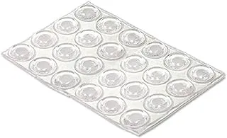 Vinyl Bumpers, Self-Adhesive, Clear, Round, 1/2-In., 24-Pk. -23199TV