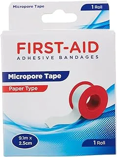 الإسعافات الأولية Micropore Paper Tape 1 لفة 9.1 م * 2.5 سم