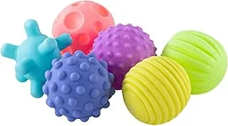 Mumoo Bear Textured Multi Ball Set - Toy for Sensory Exploration and Engagement for Ages 6 Months and up, 6 Piece Set