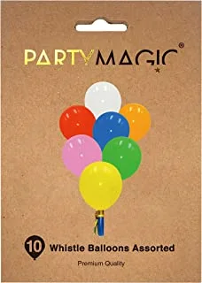 Party Magic 10 Whistle Balloons Assorted