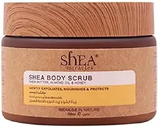 Shea Miracles Shea Body Scrub With Enriched Almond Oil & Honey, Remove Dead Cells, Nourish & Moisturize Skin, 150 ml