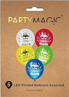 Party Magic 5 LED Printed Balloons Assorted