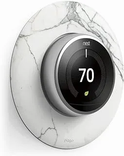 غطاء لوحة الحائط elago ل Google Nest Thermostat Wall Plate المتوافق مع Nest Learning Thermostat الأول / الثاني / الثالث (رخامي)