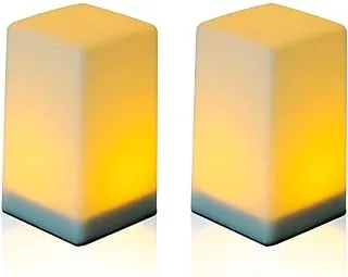 YATAI Set Of 2 Bedside LED Lamp For Bedroom - LED Night Light Manual On/Off - LED Lamp For Living Room - Bedside Table Lamp Study Battery Powered Lamp – Festival Ornaments – Bedside Lamp (13x7.5cm)