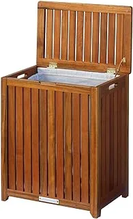 Oceanstar Laundry Hamper Oceanstar Solid Wood Spa, Brown , 24.75 in high x 20 in wide x 13.25 in deep , TRH1330