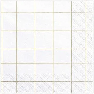 Grid Gold Napkins