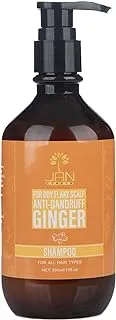 JAN LONDON Ginger Hair Regrowth, Shampoo For Dry Flaky Scalp, Ginger Hair Care, Anti-dandruff, Shampoo For Man & Woman 300ml