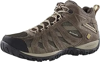 Columbia Men's Redmond Mid Waterproof Hiking Boot, Cordovan, Dark Banana, 43 EU