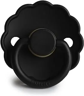 FRIGG Daisy Latex Baby Pacifier 6-18M 1-Pack Jet Black - Size 2