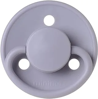 Mininor - Round Pacifier Silicone 0M - Lilac Flower