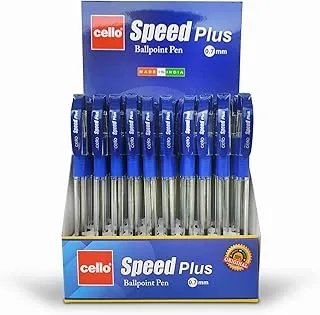 Cello Speed Plus Ball Pen 0.7mm Box of 50Pc Blue, Smooth pressure-free writing