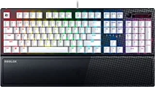 لوحة مفاتيح الألعاب الميكانيكية Razer BlackWidow V3 (مفتاح أخضر) إصدار Roblox ، Tactile & Clicky ، إضاءة Chroma RGB ، أغطية مفاتيح ABS مغطاة بالأشعة فوق البنفسجية ، وحدات ماكرو قابلة للبرمجة - أسود