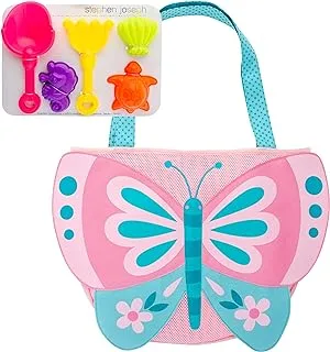 STEPHEN JOSEPH BEACH TOTES (w/sand toy play set) BUTTERFLY