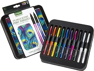 Crayola Pearlescent Paint Markers, Assorted Colors, Multi Surface, 10 Count