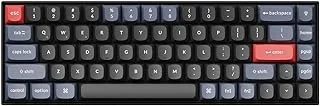 Keychron K6 Pro QMK / VIA لوحة مفاتيح ميكانيكية لاسلكية ، لوحة مفاتيح سلكية ماكرو قابلة للبرمجة قابلة للتبديل السريع مع مفتاح Keychron K Pro Brown ، إضاءة خلفية بيضاء ، PBT Keycaps لنظام التشغيل Mac Windows Linux