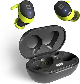 SBS Twin Bugs Pro Stereo Wireless Earphones with Ear Hooks, 300 mAh Charging Case, Immersive & Clear Audio, Powerful Bass, Touch Controls, Black