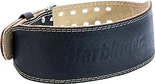 Harbinger Padded Leather Contoured Weightlifting Belt with Suede Lining and Steel Roller Buckle