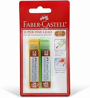 Faber-Castell SuperFine Leads 0.5mmHB 20pcsX2tubes in a Blister Pack