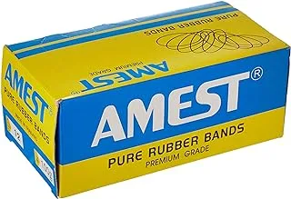 Amest Rubber Bands Size 10 (1.25 x 5/64 x 1/32 Inch) Stretchable For School Home Office Stationery Holder Elastic for DIY, Arts and Crafts, Document Organizing, Light Brown.100gram Pack