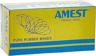 Amest Rubber Bands Size 32 (3 x 5/64 x 1/32 Inch) Stretchable For School Home Office Stationery Holder Elastic for DIY, Arts and Crafts, Document Organizing,Light Brown.100gram Pack