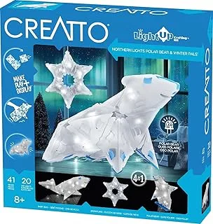 Thames & Kosmos | 03522 | Creatto: Polar Bear | Build up to 4 Crafting kits | Make, Play & Display | 3D Light up Model | Ages 8+