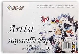 MARKQ Watercolor Paper Pad, A4 Sketchbook for Watercolour Painting Art Drawing Sketching Mixed Media, 300 gsm, 20 Sheets