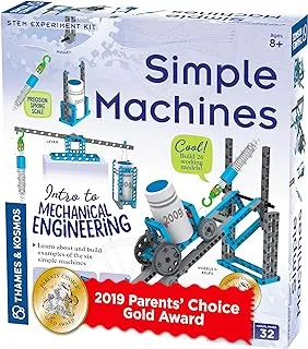 Thames & Kosmos Simple Machines Science Experiment & Model Building Kit ، مقدمة في الفيزياء الميكانيكية ، بناء 26 نموذجًا للتحقيق في 6 آلات بسيطة كلاسيكية