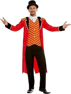 Smiffys 51016L Deluxe Ringmaster Costume, Men, Red