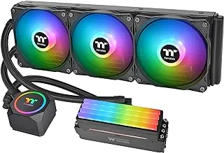 ثيرمال تيك فلو RC360 ، AMD (AM5 / AM4) / إنتل (LGA 1700/1200) ، برنامج TT RGB Plus / مزامنة اللوحة الأم ARGB ، 360 مم PWM الكل في واحد وحدة المعالجة المركزية ومبرد سائل الذاكرة CL-W290-PL12SW-A