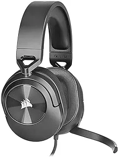 Corsair HS55 Stereo Gaming Headset (Leatherette Memory Foam Ear Pads, Easy-Access On-Ear Volume Control, Lightweight, Omni-Directional Microphone, Multi-Platform Compatibility) Carbon