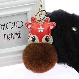 COOLBABY plush fawn pendant keychain brown