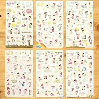 COOLBABY Pattern transparent PVC student children DIY notebook hand account decorative stickers