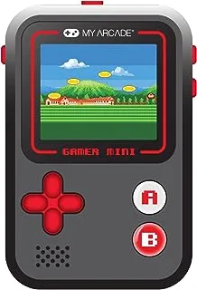 My Arcade Gamer Mini Classic-Red: نظام ألعاب صغير محمول باليد معبأ بـ 160 لعبة ، شاشة ملونة 1.8 بوصة (DGUN-3925) ، صغير