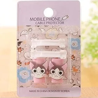 COOLBABY Mobile phone data cable protective sleeve charging headphone protector cheese cat