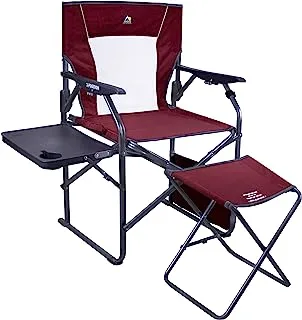 GCI Outdoor 3-Position Reclining Director's Chair, Side Table, and Ottoman