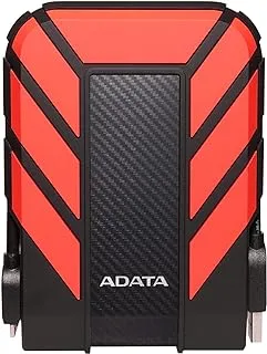 ADATA AHD710P-1TU31-CRD Pro 1 تيرابايت USB 3.1 IP68 مقاوم للماء / مقاوم للصدمات / مقاوم للغبار ، محرك أقراص صلبة خارجي متين ، أحمر