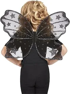 Dark Botanicals Butterfly Wings Black With Glitter 42cm/17in