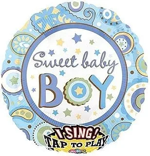 Anagram Sweet Baby Boy Sing-A-Tune Foil Balloon, 28