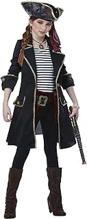 California Costumes (large) - High Seas Captain Girl Child Costume - Black