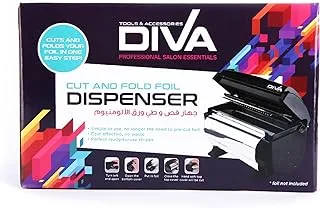 Diva Foil Dispenser, Cut & Fold Foil Dispenser, Perfect For Home & Salon Use, Black