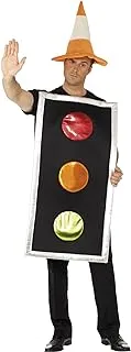 Smiffy's Men's Traffic Light Costume with Traffic Cone Hat